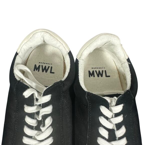 Madewell Black Suede Leather Retro Sneakers Women’s Size 8 mens’s 6.5 unisex - Picture 7 of 12